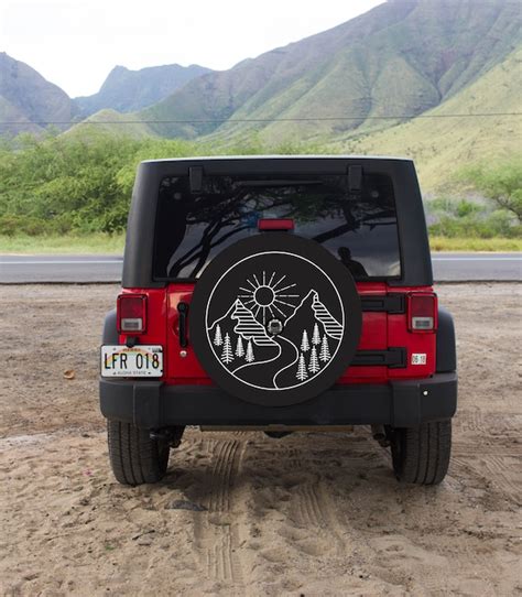 Mountain Design Tire Cover For Jl Jeep With Backup Camera Etsy