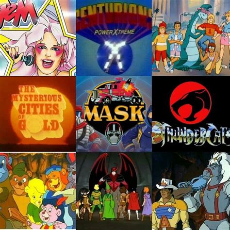 Cartoon Characters Are Featured In This Collage With The Title S Logo On Them