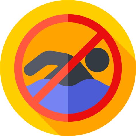 No Swimming Free Signs Icons