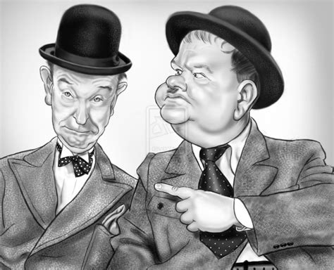 Laurel And Hardy By Adavis57 On Deviantart Celebrity Caricatures