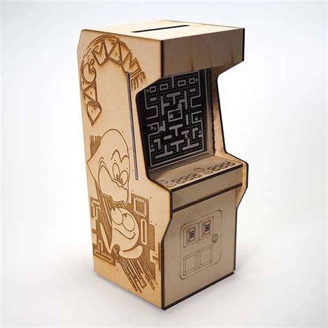 Handmade Wooden Arcade Machine Piggy Bank Gadgetsin Handmade Wooden