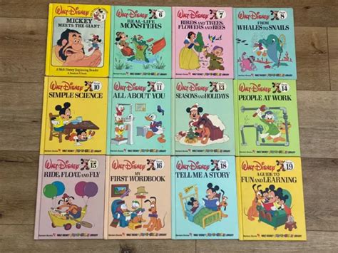 Walt Disney Fun To Learn Library Bantam Book Hardcover Vintage 1983 Lot Of 12 21 00 Picclick