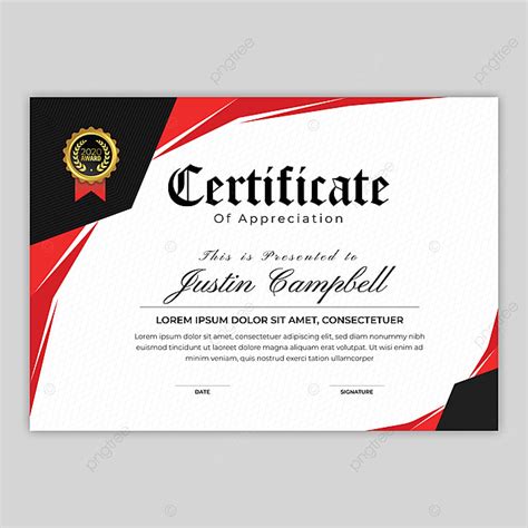 Elegance Horizontal Certificate With Vector Illustration Template