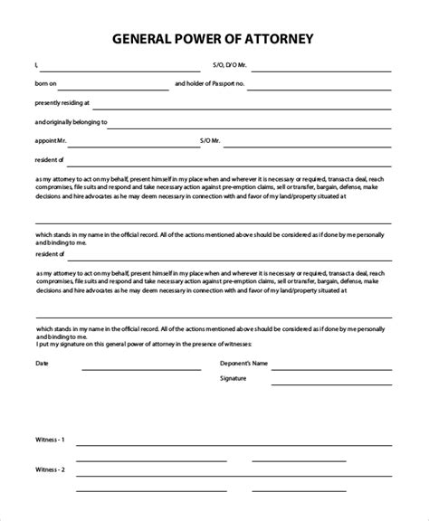 A general power of attorney is a form of consent or power bestowed to an individual so that they can do something for them. FREE 8+ Sample General Power of Attorney in PDF | MS Word