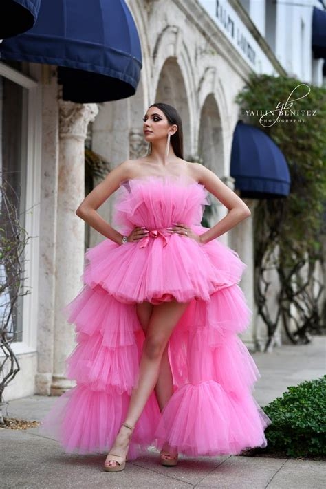 Hot Pink Tulle Dress High Fashion Photography Tulle Dress Pink Tulle Dress Tulle Dress Short