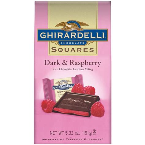 Ghirardelli Squares Dark And Raspberry Chocolates 532 Oz