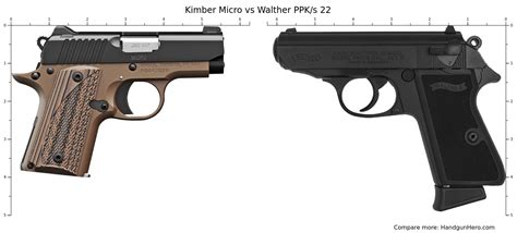 Kimber Micro Vs Walther Ppk S Size Comparison Handgun Hero
