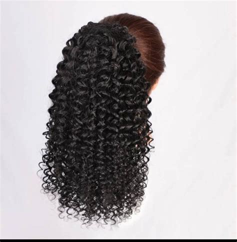 Afro Kinky Curly Ponytail Women Hair Piece Drawstring Ponytail Etsy