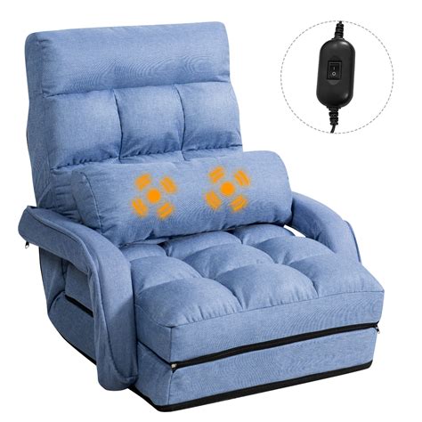 Especially for homes big on cosy but small on space. Costway Folding Floor Single Sofa Massage Recliner Chair W/ a Pillow 5 Adjustable Backrest ...
