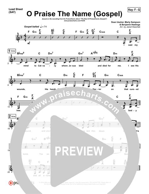 O Praise The Name Anastasis Gospel Sheet Music Pdf Praisecharts