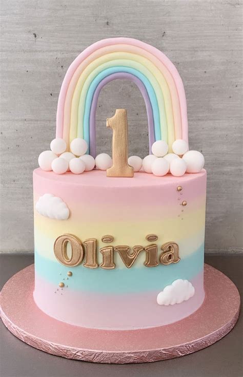 Cute Rainbow Cake Ideas For You Colourful Dessert Pastel Rainbow 1st