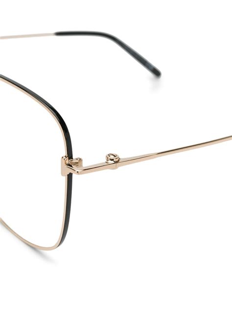 Tom Ford Oversized Frame Glasses In Gold Modesens