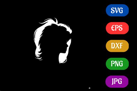 Hair Silhouette Vector Svg Eps Dxf Png Graphic By Creative Oasis