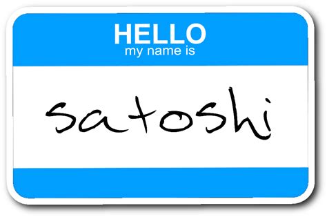 Download Satoshi Name Tag Sticker Hello My Name Full Size Png Image