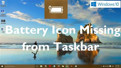 Fix Battery Power Icon Missing From Taskbar In Windows 10 Method 1
