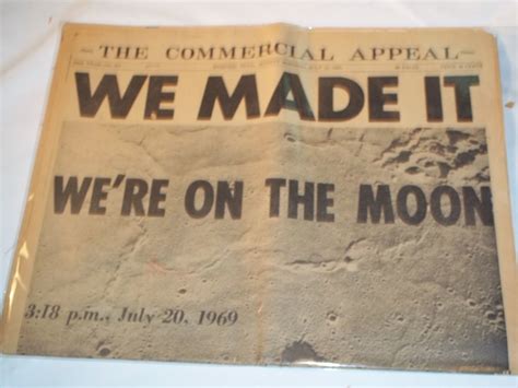 The Commercial Appeal Newspaper, july 21, 1969, Vintage on eBid United