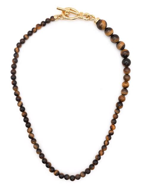 Shop Missoma Gold Tigers Eye Graduated Sphere Necklace With Express