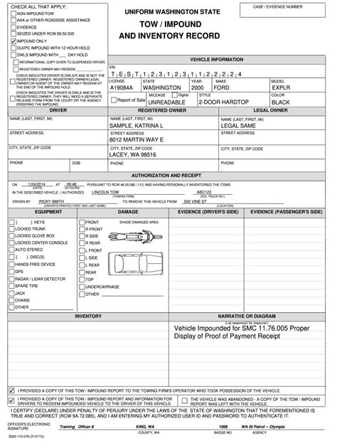 Free Vehicle Towing Receipt Template Pdf Word Eforms Free Towing Invoice Template Pdf Word