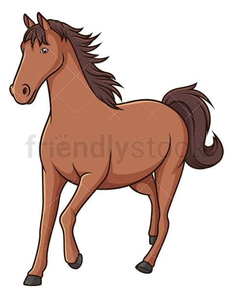 Horse Eating Hay Cartoon Clipart Vector Friendlystock