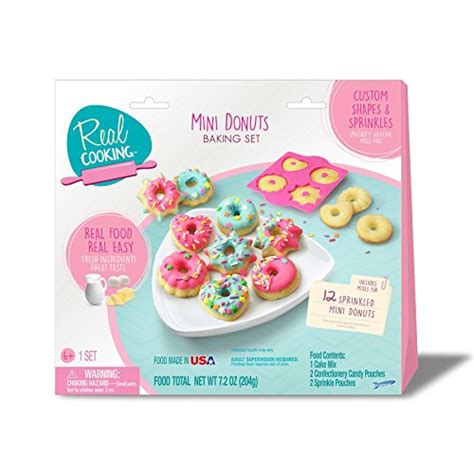 Real Cooking Sprinkled Mini Donuts Baking Set 6 Pc Kit