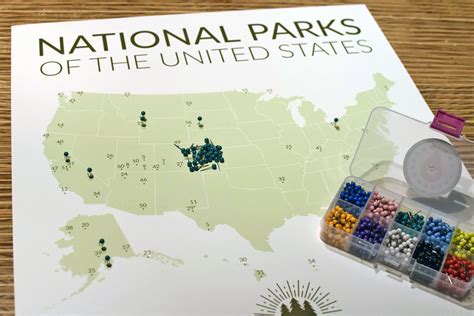 usa national parks map for push pins map with list of park poster vrogue