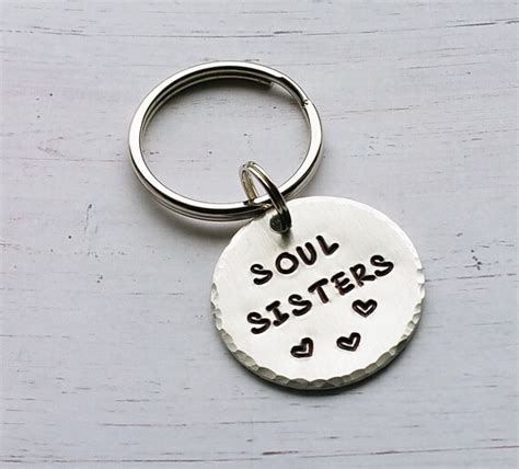Best Friend Keychain Bridesmaid Keychain Soul Sister Etsy