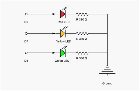 Simple Traffic Light Diagram Hd Png Download Kindpng