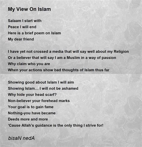 My View On Islam By Bisan Neda My View On Islam Poem