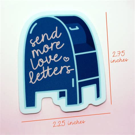 Send More Love Letters Mailbox Sticker Matte Vinyl Die Cut Etsyde