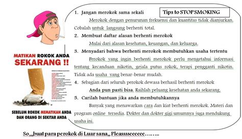 Berhenti merokok berarti memberi diri kesempatan untuk hidup lebih sehat dan lebih lama. Cadangan suplemen untuk Berhenti Merokok - Erti Hidup Pada ...