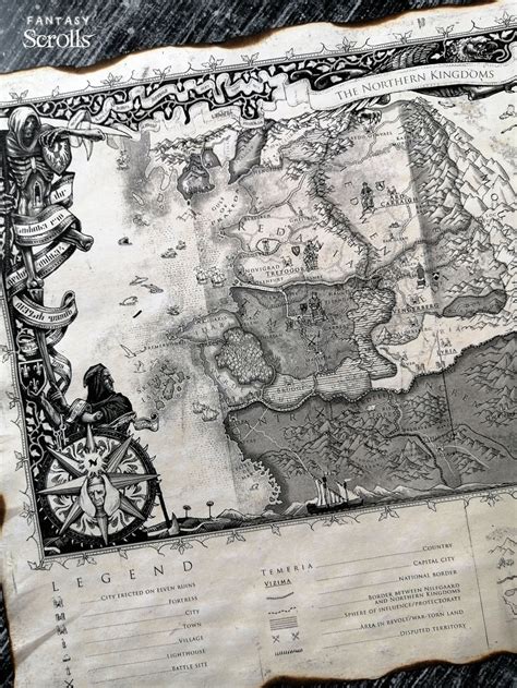 Witcher The Northern Kingdoms Map The Northern Kingdoms Etsy