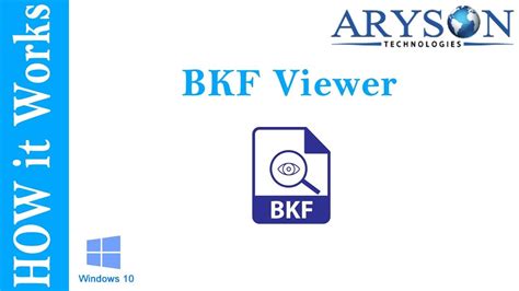 Bkf Viewer To Open Bkf File Into Windows 1078vista Xp Youtube
