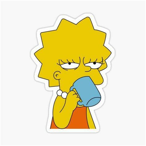 Lisa Simpson Cartoon Stickers Cute Laptop Stickers Preppy Stickers
