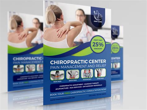 Chiropractic Services Clinic Flyer Template By Owpictures On Dribbble