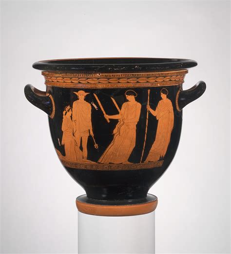 Attributed To The Persephone Painter Terracotta Bell Krater Bowl For