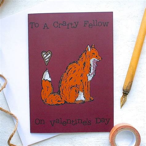 Woodland Fox Valentines Card By Laura Crow