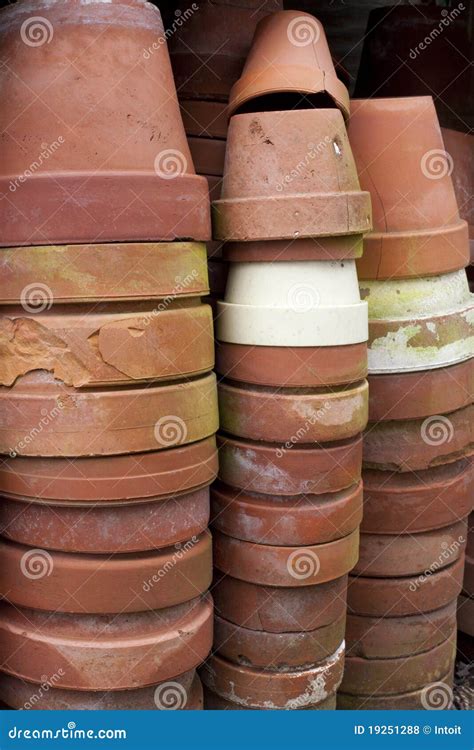 Stacks Of Terracotta Pots Stock Photo Image Of Reusable 19251288
