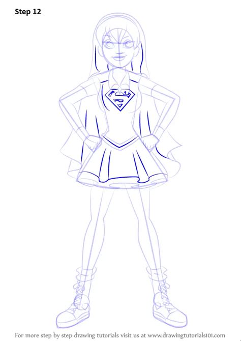 Learn How To Draw Supergirl From Dc Super Hero Girls Dc Super Hero