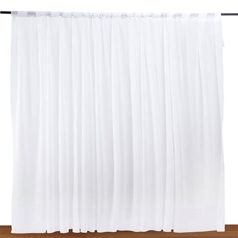24m White Fabric Backdrop Drapes Curtains Wedding Party Ceremony Event