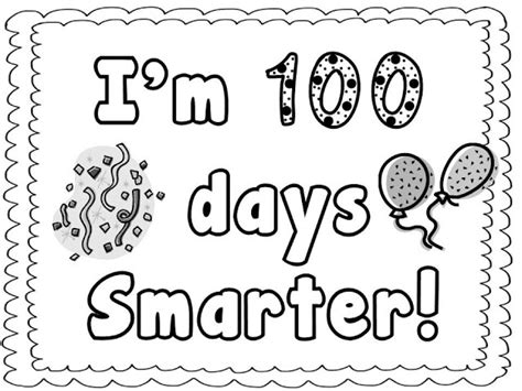 100 Day Coloring Sheet Coloring Pages