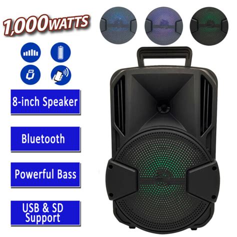 Portable 1000w Fm Bluetooth Speaker Subwoofer Heavy Bass Sound System