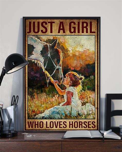 Horse Girl Just A Girl Who Loves Horses Poster Teeuni