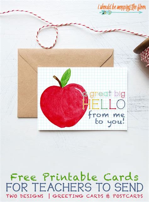 Printable Cards For Teachers To Send Teacher Cards Free Printable