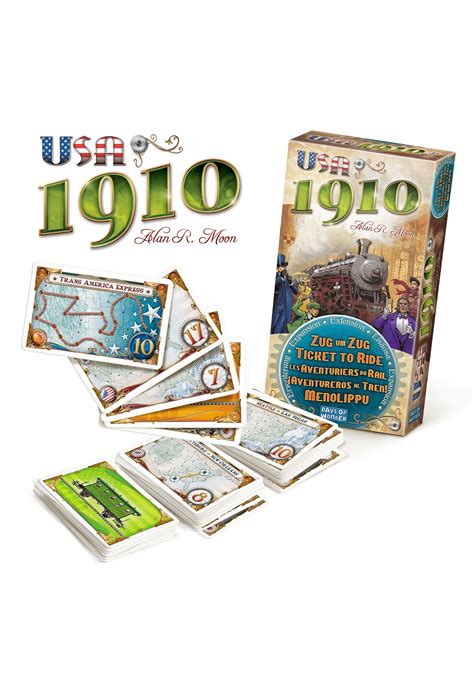 The official board game, splendor, the game of life, clue/cluedo: Ticket to Ride: USA 1910 Board Game Expansion