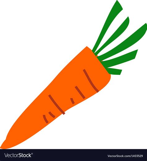A Carrot Royalty Free Vector Image Vectorstock