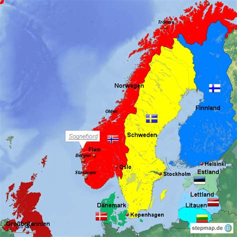 Stepmap Norwegen Landkarte Für Norwegen