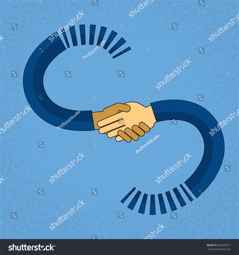 Abstract Handshake Business Agreement Concept Mix Stock Vector Royalty Free