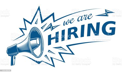 Are you searching for we are hiring png images or vector? We Are Hiring Advertising Sign With Megaphone Stock ...