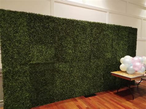 Green Boxwood 8×24 Backdrop Rental Flower Wall Rentals