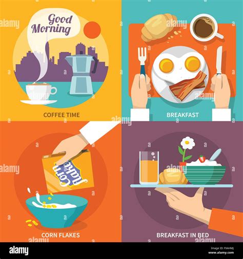 Breakfast Icon Flat Stock Vector Image And Art Alamy